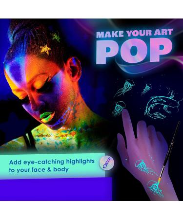 Neon Nights UV Body Paint Set - 8 Vibrant Colors for Music Festivals & Photo Shoots - Buy Online on GoSupps.com