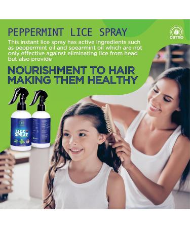 Cuttio Lice Treatment Spray for Kids | Anti-Lice Hair Solution | Non-Toxic Natural Ingredients | 8oz - Buy Online on GoSupps.com