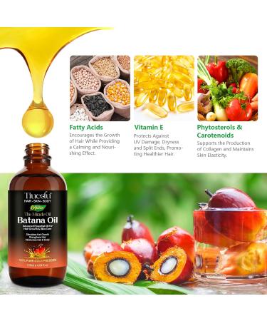  CCKULOOB Pure organic Batana oil for hair growth scalp care and moisturizing - Prevents hair loss (120 ml) - Buy Online on GoSupps.com