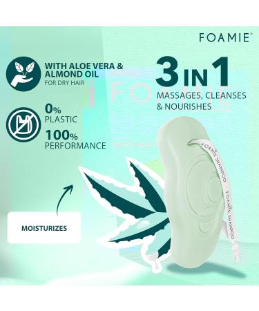 Foamie Organic Solid Shampoo for Healthy and Lackluster Hair with Aloe Vera for Hydration 100% Plastic Free and Vegan - Buy Online on GoSupps.com