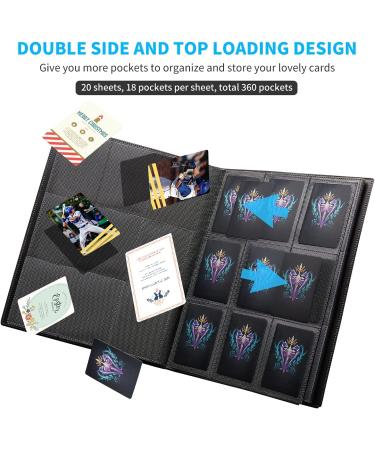 432 Pocket JIQEZNL Card Binder | Upgraded Trading Card Binder for MTG, TCG, Sports, and Collectibles - Black - Buy Online on GoSupps.com