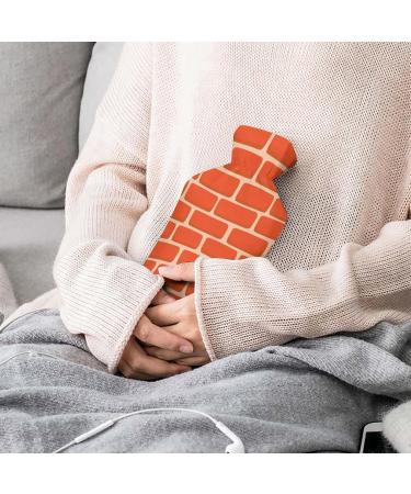 Red Brick Wall Hot Water Bottle with Plush Cover - Hand Warmer for Adults & Kids 26.5x15.3cm - International Shipping Available - Buy Online on GoSupps.com