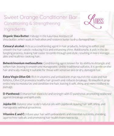 Lyness Sweet Orange Shampoo & Conditioner Bar Set | Organic Eco-Friendly & Plastic-Free | Best Natural Hair Care - Buy Online on GoSupps.com