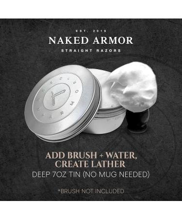 Handmade Natural Organic Shave Soap - 7oz Tin for Sensitive Skin | Olive Oil Coconut Oil & Shea Butter | Ideal Shaving Soap for Men - Buy Online on GoSupps.com