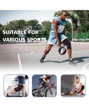 Dualo Kniebandage - Orthopedic Knee Support for Men & Women | Anti-Slip Breathable Knee Brace for Sports & Strength Training | 1 Pair - Buy Online on GoSupps.com