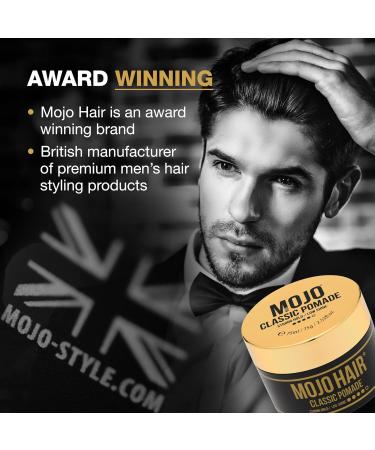 MOJO Hair Classic Pomade 3xPack Strong Hold & Low Shine Premium Water Based Pomade Luxury Fragrance Washes Out With Ease Hair Styling For Men & Women 3x 75ml/64g/2.53Floz 75 ml (Pack of 3) - Buy Online on GoSupps.com