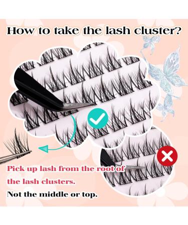 D.I.Y. Wispy D Curl Eyelash Extension Kit - 63Pcs Cluster Lashes with Waterproof Bond & Seal, Tweezers Included | Goddvenus G-manga - Buy Online on GoSupps.com