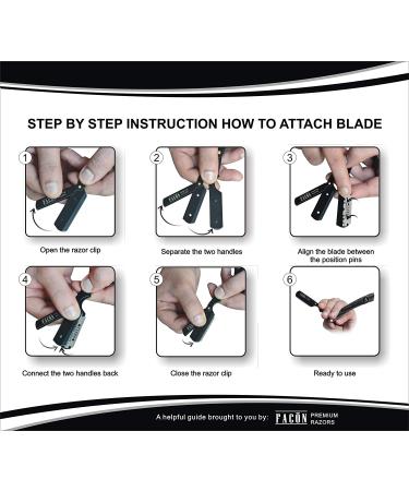 100 Blades + Facn Professional Wooden Straight Edge Barber Razor - High-Quality Salon Shavette - Buy Online on GoSupps.com