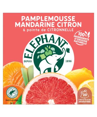 Elephant Flavored Infusion Grapefruit Mandarin & Lemon Taste Rainforest Alliance Certified 100% Natural Origin Ingredient