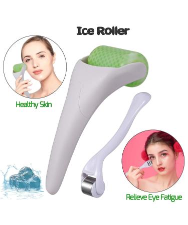 Ice Roller ICE Scooter 2 Set - Face & Eye Pain Relief Swelling Reduction Skin Care Gadget (Green) - Buy Online on GoSupps.com
