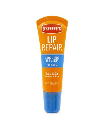O'Keeffe's Cooling Relief Lip Repair Lip Balm for Dry  Cracked Lips  .35 Ounce Tube  (Pack of 1) 0.35 Ounce (Pack of 1) .35 oz.