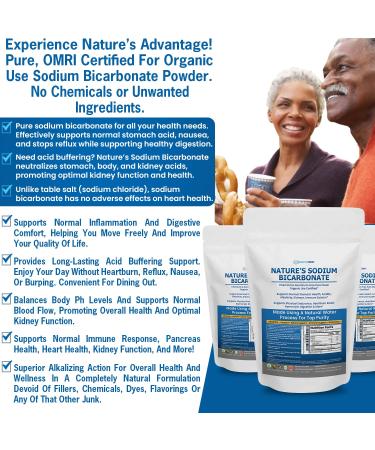 Organic Aluminum Free Baking Soda - Nature's Pure Sodium Bicarbonate Powder for Health & Wellness - 1lb - Buy Online on GoSupps.com