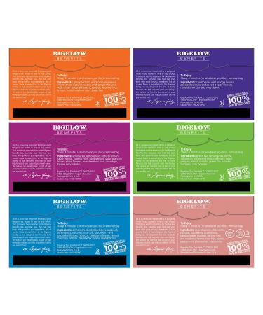 Bigelow Benefits Wellness Tea Variety Pack - 108 Total Tea Bags - Mixed Caffeinated Green Matcha & Caffeine-Free Herbal Tea - 6 Packs of 18 Count - Packaging May Vary - Buy Online on GoSupps.com