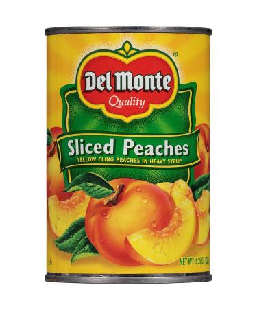 Del Monte, Sliced Peaches, Yellow Cling Peaches in Heavy Syrup, 15.25 ounces (432 g) (Pack of 4)