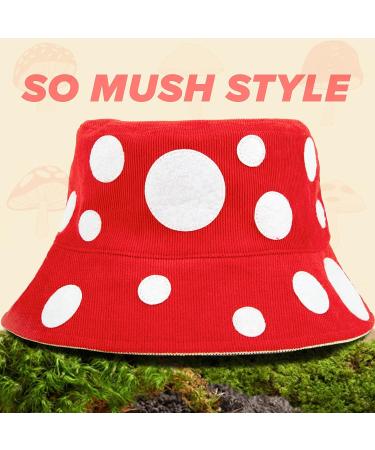Shrumiez Reversible Mushroom Bucket Hat for Women & Men - Cosplay & Rave Outfit, Decor, Gifts & More - Buy Online on GoSupps.com
