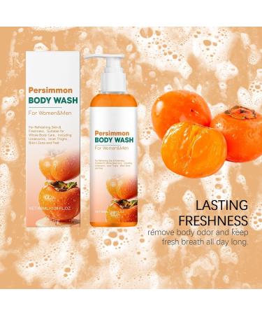  WRANBAO Persimmon Shower Gel Helps Eliminate Body Odors Deodorant Persimmon Shower Gel Deep Cleans and Moisturizes For Underarms and Feet Suitable for the Elderly (3 pcs) - Buy Online on GoSupps.com