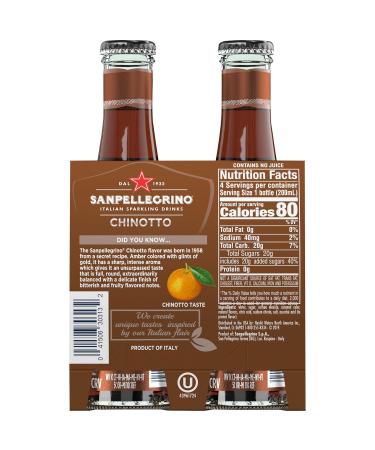 Sanpellegrino Chinotto Sparkling Citrus Beverage - 4 Pack, 6.75 Fl Oz Bottles - Buy Online on GoSupps.com