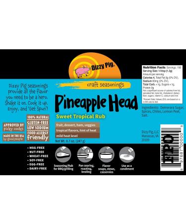 Dizzy Pig BBQ 'Pineapple Head' Rub - 226g (8 oz) - Buy Online on GoSupps.com