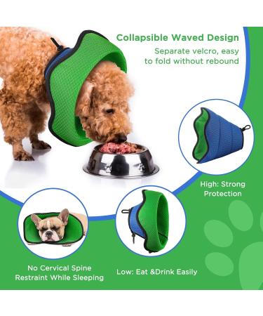 Bonthee Halskrause Dog Collar - Breathable Protective Elizabethan Soft & Adjustable for Post-Op Wound Care - Leak Protection - L Green - Buy Online on GoSupps.com