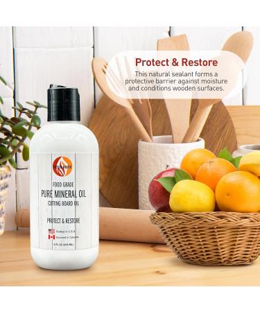 Torch Paste Mineral Oil for Wood Burned Crafts - Food Grade Conditioner for Cutting Boards & Charcuterie Boards - 8 oz - Perfect for Kitchen Utensils - Buy Online on GoSupps.com