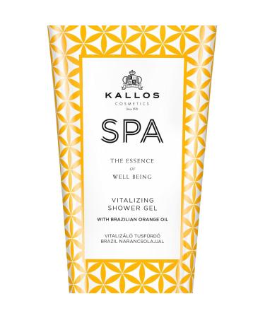 Kallos Spa Vitalizing Shower Gel with Brazilian Orange Oil - Nourishing 200ml for Refreshing Cleansing & Hydration - Buy Internationally - Buy Online on GoSupps.com