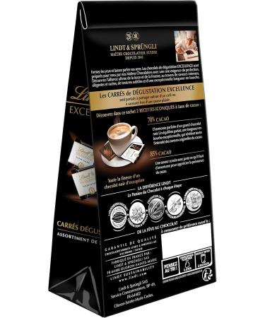 Lindt - Sachet de chocolat mini carr s EXCELLENCE - Assortiment de Chocolats Noir 70% et Noir 85% 154g (Lot de 4) Noir 154g (Lot de 4) - Buy Online on GoSupps.com