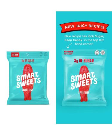 Smart Sweets Sweet Fish: Low Sugar Plant-Based Gummy Candy - 1.8 oz (Pack of 6) - Buy Online on GoSupps.com