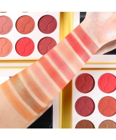 DE'LANCI Blush Highlighter Palette - High Pigment Face Makeup Kit for Teens - 9 Color Shimmer Matt Powder- Ideal for Cheeks and Base Foundation - Christmas Beauty Gift - Buy Online on GoSupps.com