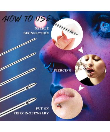 CINRA 50pcs Ear Nose Piercing Needles - Mixed Sizes 12G, 14G, 16G, 18G, 20G Stainless Steel Hollow Needles for Piercing Kits - Piercing Tools & Supplies - Buy Online on GoSupps.com