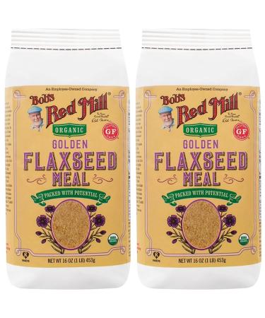 Bob's Red Mill Organic Golden Flaxseed Meal, 16 oz (Pack of 2) 1 Pound (Pack of 2)