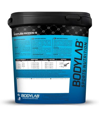 BODYLAB24 Protein-6 Chocolate Hazelnut 2kg - Multi-Component Protein Powder for Muscle Building | 6 High-Quality Sources | Protein Shake (1 Pack) - Buy Online on GoSupps.com