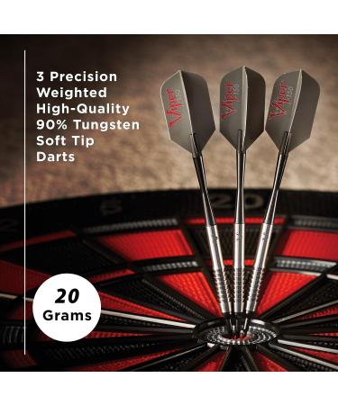 Viper V-Factor 90% Tungsten Soft Tip Darts - 20g with Case - Buy Online on GoSupps.com
