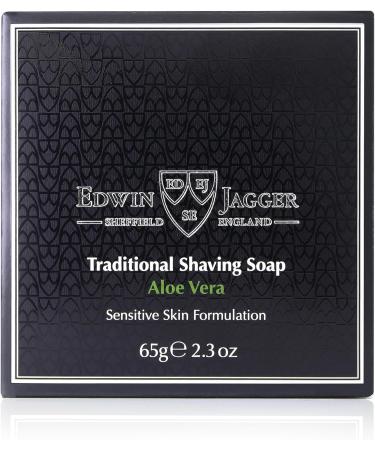 Edwin Jagger SSAVT Aloe Vera Natural Shaving Soap 65g Travel Tub - 99.9% Pure Aloe Vera - Buy Online on GoSupps.com