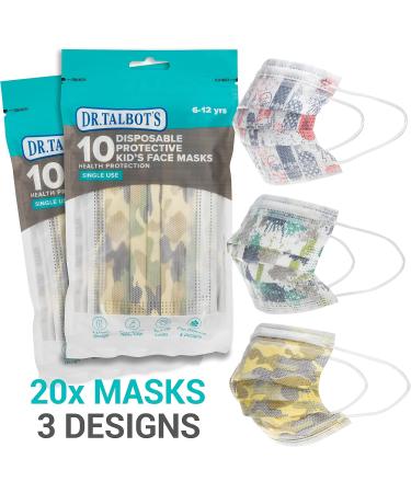 Buy Dr. Talbot's Disposable Kid s Face Mask for Boys (6-12 Years) - Pack of 20 | Nuby | International Shipping Available - Buy Online on GoSupps.com