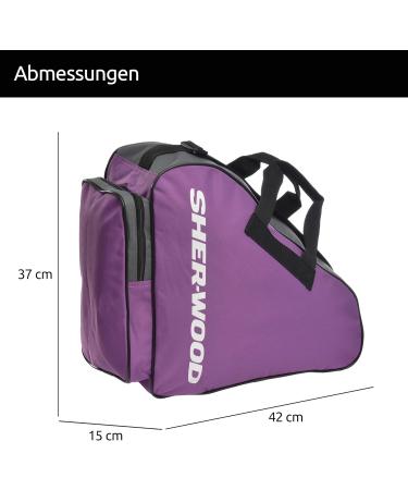 SHERWOOD Ice Skate Bag Premium Inline Skate Bag for Adults & Children | Perfect for Ice Hockey & Roller Skates Stylish Purple Design - Buy Online on GoSupps.com