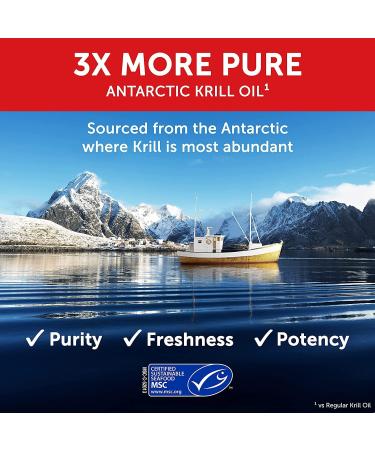 MEGARED Ultra Strength Krill Oil Omega 3 Supplement - 750mg EPA & DHA + Antioxidant Astaxanthin - 80 Softgels (Pack of 2) - Heart Health Support - No Fishy Aftertaste - Buy Online on GoSupps.com