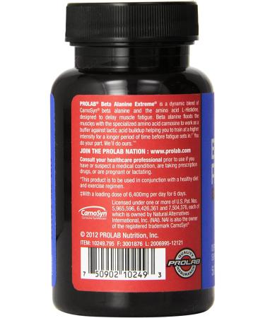 Prolab Beta Alanine Extreme Capsules with Histidine | 56-Count - Enhance Muscle Endurance & Recovery - Buy Online on GoSupps.com