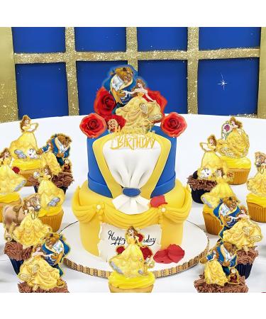 Party Supplies for Belles Cake Topper Cupcake Toppers Theme Brightness Happy Birthday Supplies Favors - Buy Online on GoSupps.com