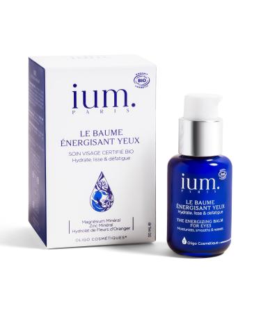 IUM Paris - Eye Contour Cream - Energizing Balm enriched with Natural Magnesium and Zinc - Anti dark circles and anti bags under the eyes - Organic Vegan - 30ml - Made in France