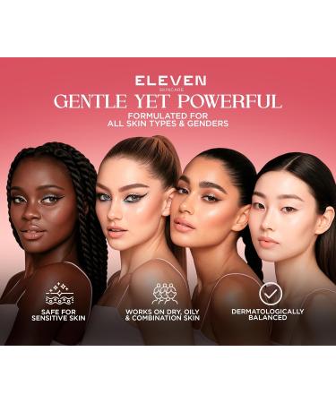 Eleven Skincare The Solution Facial Care Kit 4-Step Routine with Cleanser Toner Face Serum & Moisturizer Anti Aging Serum with Vitamin C Skin Exfoliating Face Wash for Women - Buy Online on GoSupps.com