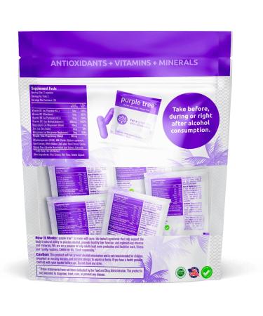 Purple Tree Celebration Vitamin Kit | Rapid Hydration & Liver Support | DHM, Milk Thistle, Electrolytes, Vitamin B & Willow Bark | 40 Pills, 10 Travel Packs - 40 Count - Buy Online on GoSupps.com