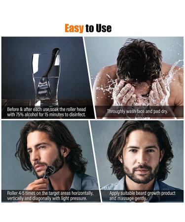 Men's Strong Beard Growth Kit - Beard Balm, Oil, Serum & Derma Roller Set for Natural Beard & Mustache Grooming - Promotes Healthy Beard Growth - Buy Online on GoSupps.com
