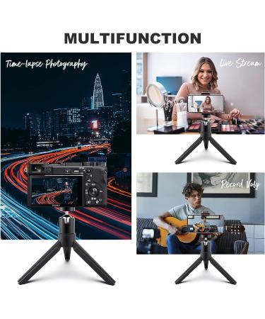 Mini Projector Tripod Stand - 6.3 Inch Compact Desktop Stand with 1/4 Screw Ballhead for Cameras and Projectors | Compatible with Smooth 4, Osmo Mobile, Vimble 2 - Buy Online on GoSupps.com