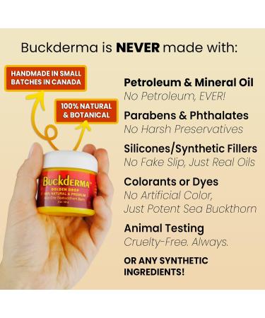 Beesaluxe Buckderma - 100% Natural All-In-One Seabuckthorn Balm - Facial Moisturizer Oil Cleanser Overnight Mask Makeup Remover Lip Balm Hand Cream Foot Butter and More - Buy Online on GoSupps.com