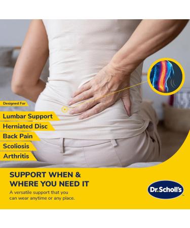 Buy Dr. Scholl s Compression Back Support | Massaging Gel & Lumbar Support | Shock-Absorbing Brace (Size S/M) - International Shipping Available - Buy Online on GoSupps.com