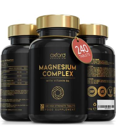 Advanced Vegan Magnesium Tablets | Magnesium Supplements for Restless Leg Syndrome Relief Leg Cramps & Calm Sleep | Magnesium Citrate Oxide & Vitamin B6 | UK Made Magnesium Supplement (240 Tablets) Magnesium 240 Count (Pack of 1)