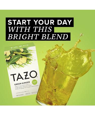 TAZO Green Tea Bags with Ginger - 20 Count (Pack of 6) | Premium Herbal Tea - Buy Online on GoSupps.com