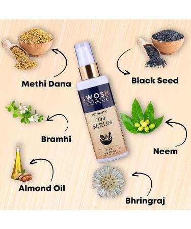 Buy SWOSH Ayurvedic Herbal Hair Serum for Men & Women - Anti Frizz Tangle Control SLES & Paraben Free - 100 ml - Buy Online on GoSupps.com