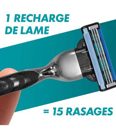 Gillette Mach3 Men's Razor Blade Refills 3 Blades Pack of 2 x 8 Blade Refills Stronger Than Steel Blades - Buy Online on GoSupps.com