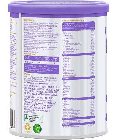Bubs Supreme Stage 2 Follow-On Formula | A2 Beta-Casein Protein | 6-12 Months | 28.2 oz - Buy Online on GoSupps.com